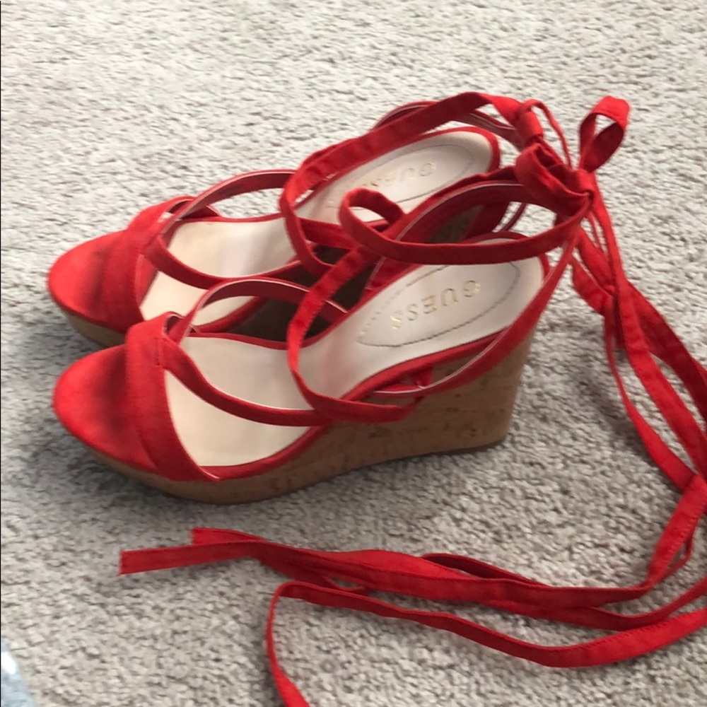 Guess Lace up Wedges
